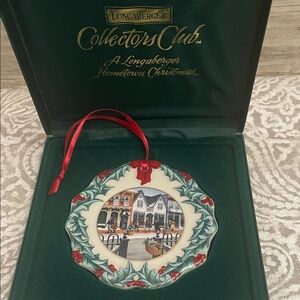 VINTAGE‎ 1998 Longaberger Collectors Club Ornament Shopping Hometown Christmas
